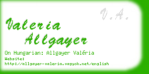 valeria allgayer business card